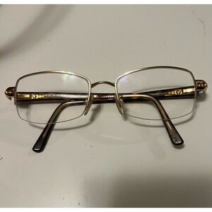 PRADA Eyeglasses Frames VPR67F Gold With Crystals FRAMES only